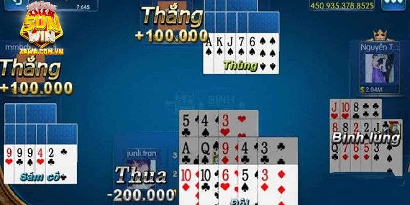 Các tình huống tới trắng trong game bài mậu binh