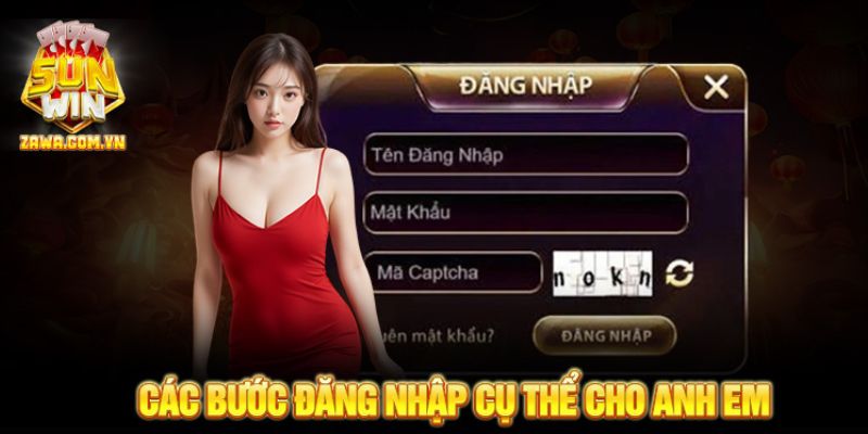 Các bước đăng nhập cụ thể cho người chơi